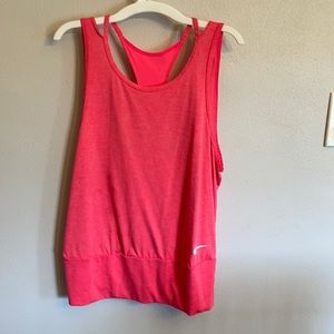 Pink athletic tank top